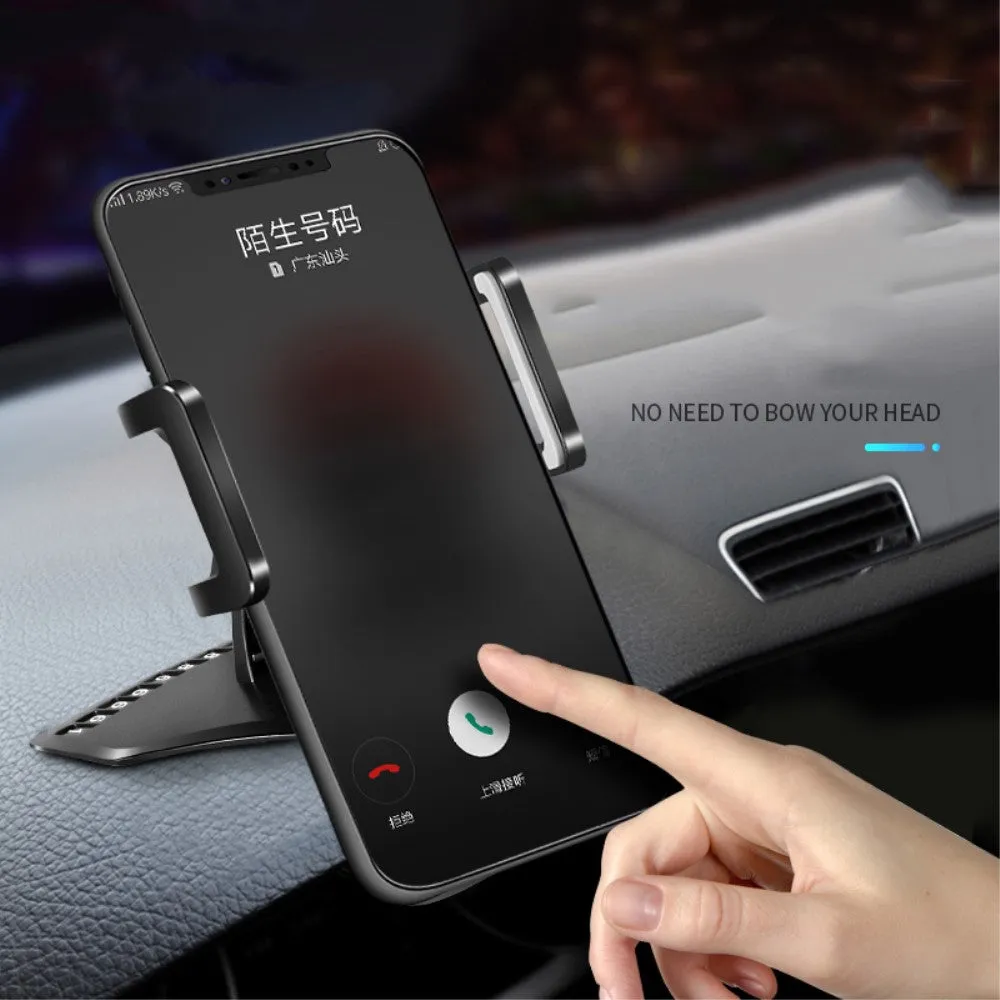 3 in 1 Car GPS Smartphone Holder: Dashboard / Visor Clamp   AC Grid Clip for Huawei Y6II Compact (Huawei Lyon) - Black