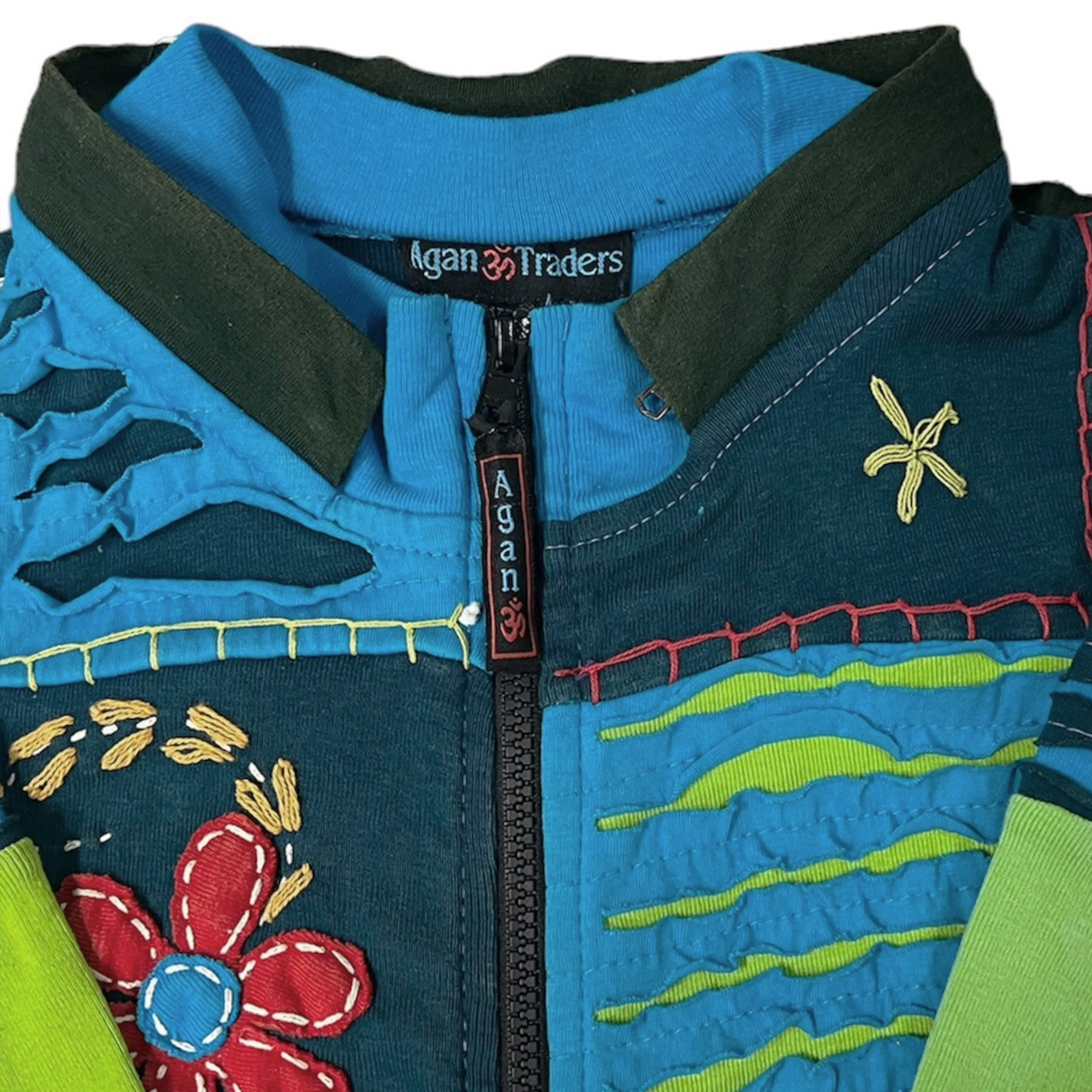 339 RJ Bohemian Knit Cotton Razor Cut Pixie Hoodie Funky Sweatshirts Rib Jacket