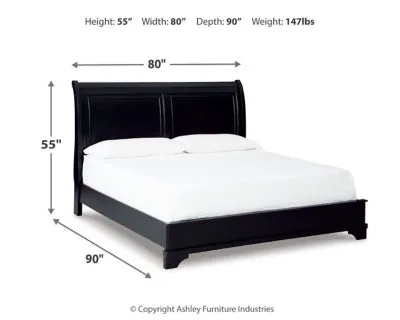 Chylanta King Sleigh Bed with Dresser