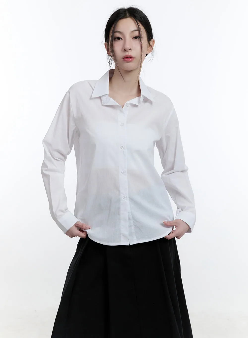Classic Long-Sleeve Collared Shirt CJ520