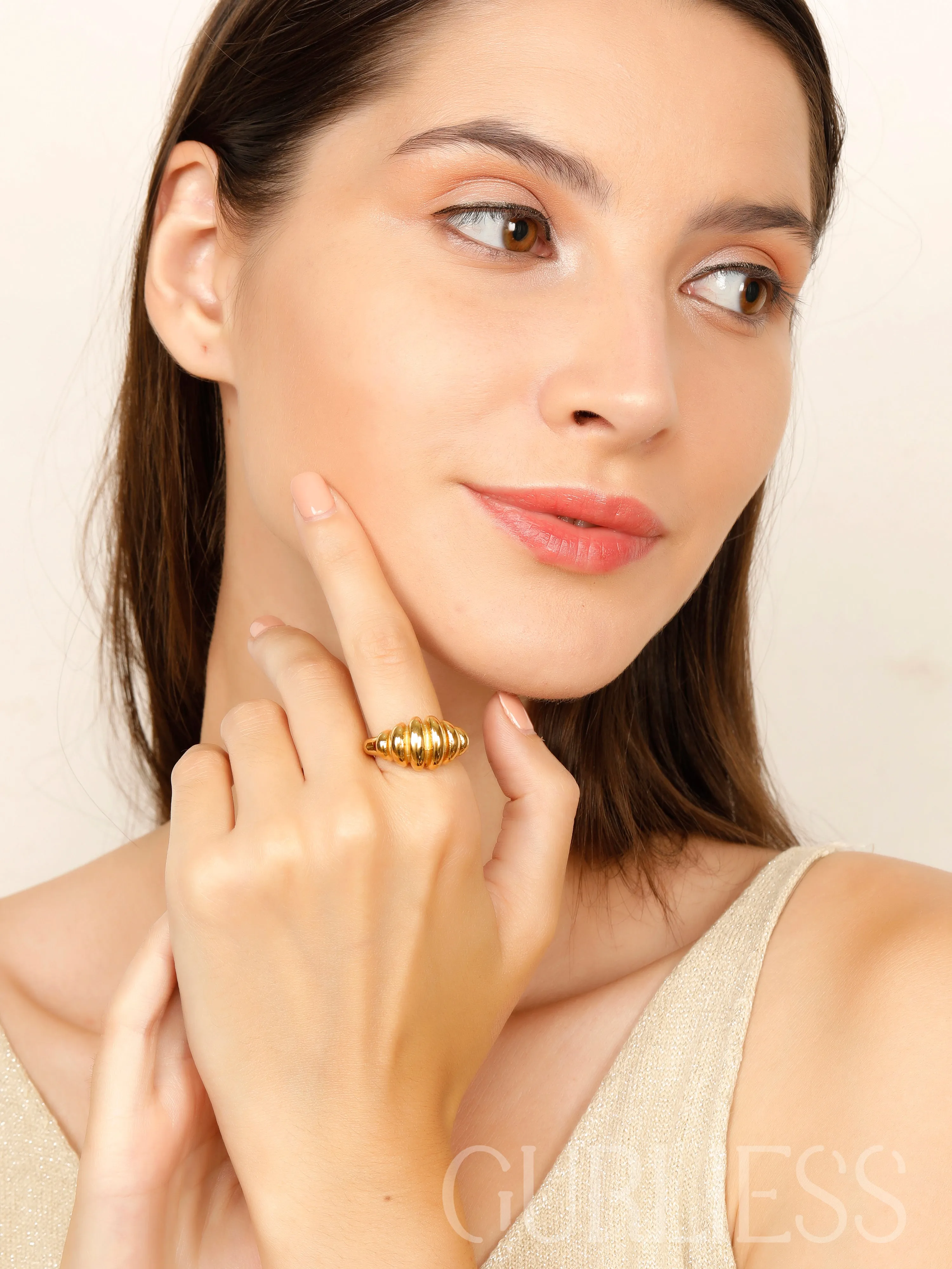 Feminine Finesse Gold Rings