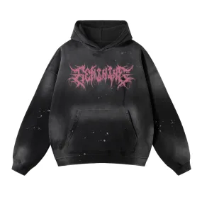 Feminine Vintage Frayed Premium Metal Hoodie