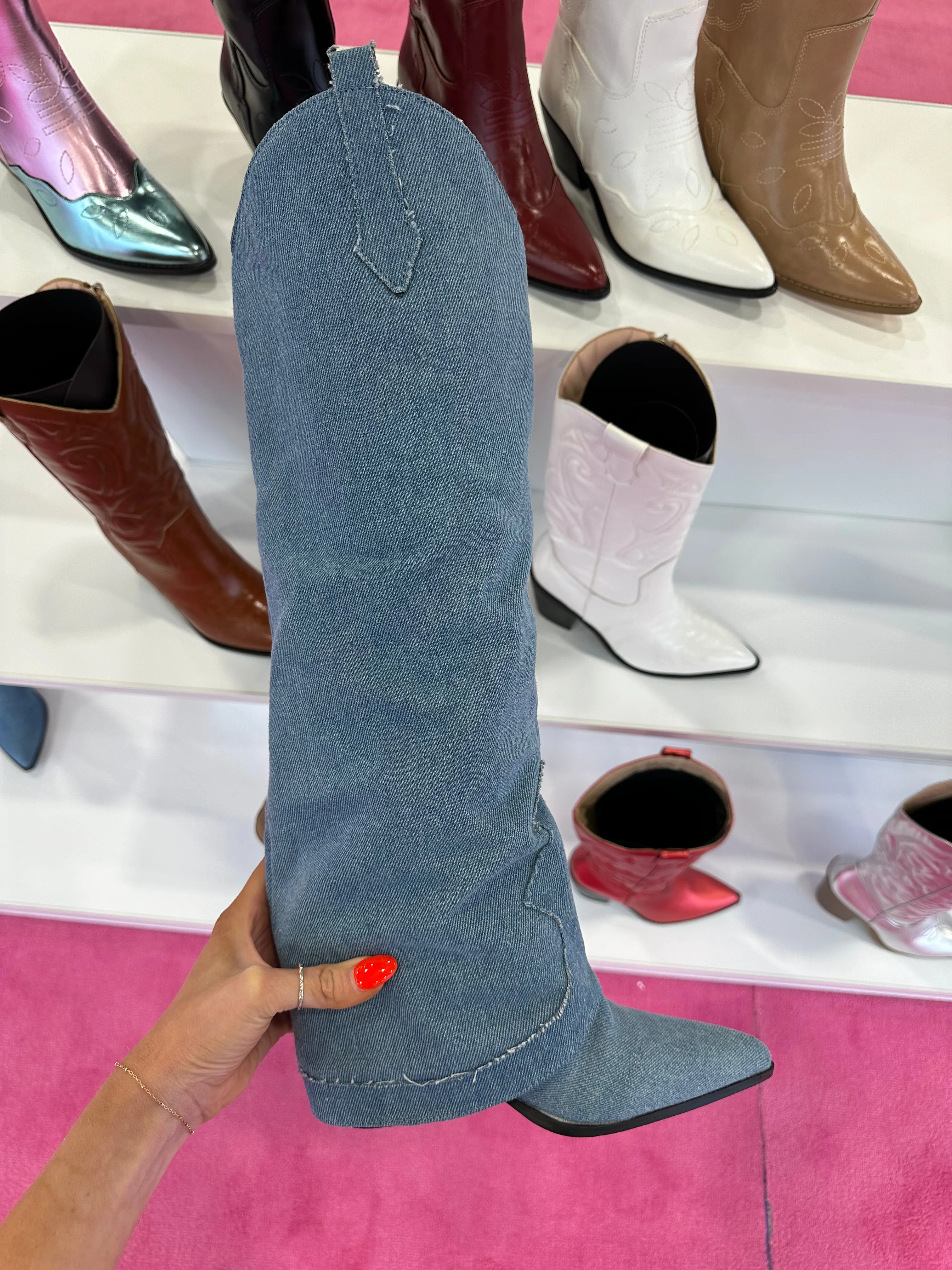 FINAL SALE!! The “Cool Girl” Boot in Denim