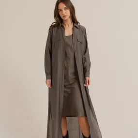 Margeaux Cotton Silk Shirt Dress