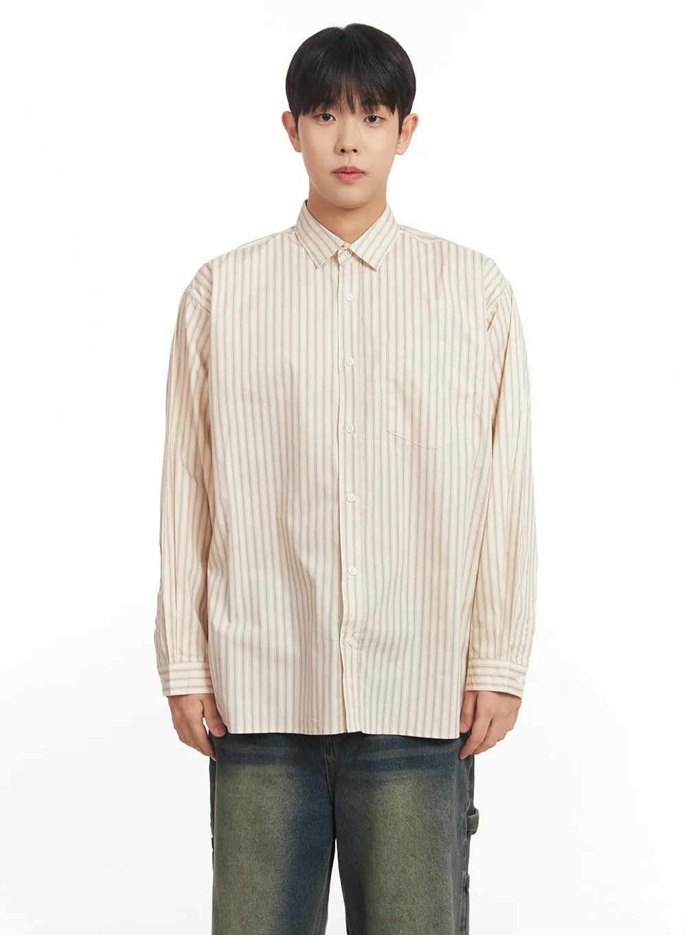 Men's Classic Stripe Collared Shirt IM527