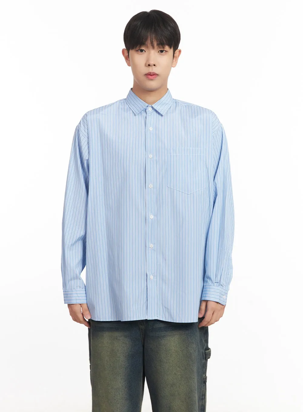 Men's Classic Stripe Collared Shirt IM527