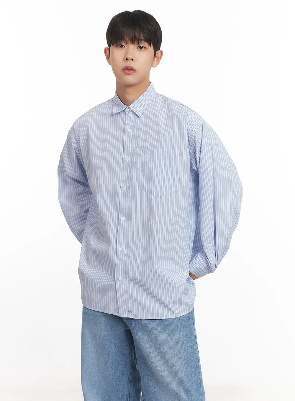 Men's Classic Stripe Collared Shirt IM527