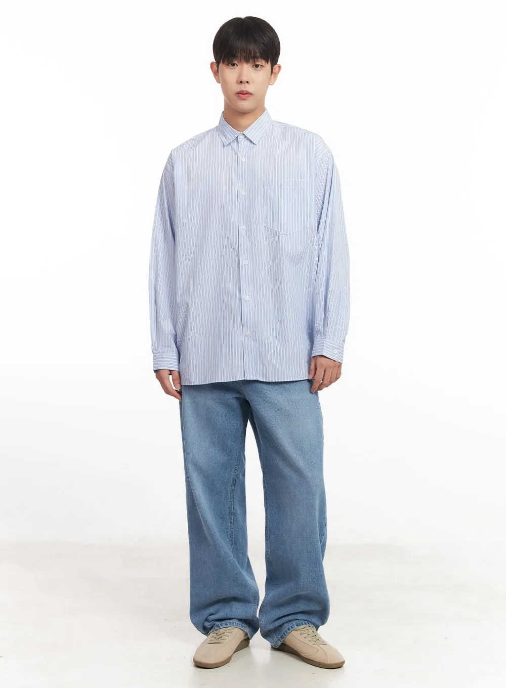 Men's Classic Stripe Collared Shirt IM527