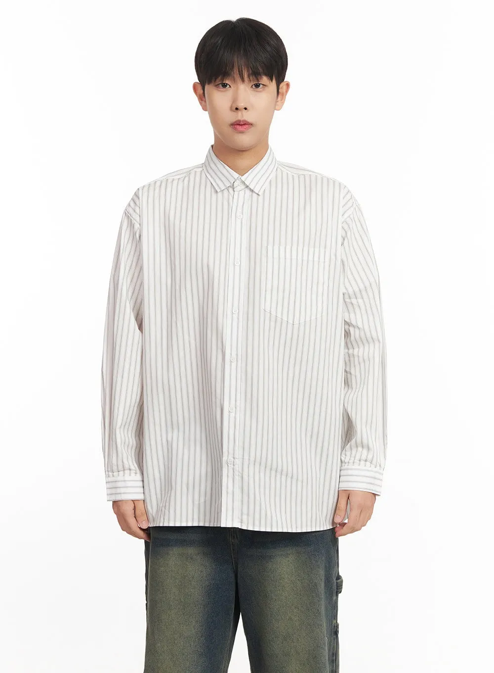 Men's Classic Stripe Collared Shirt IM527