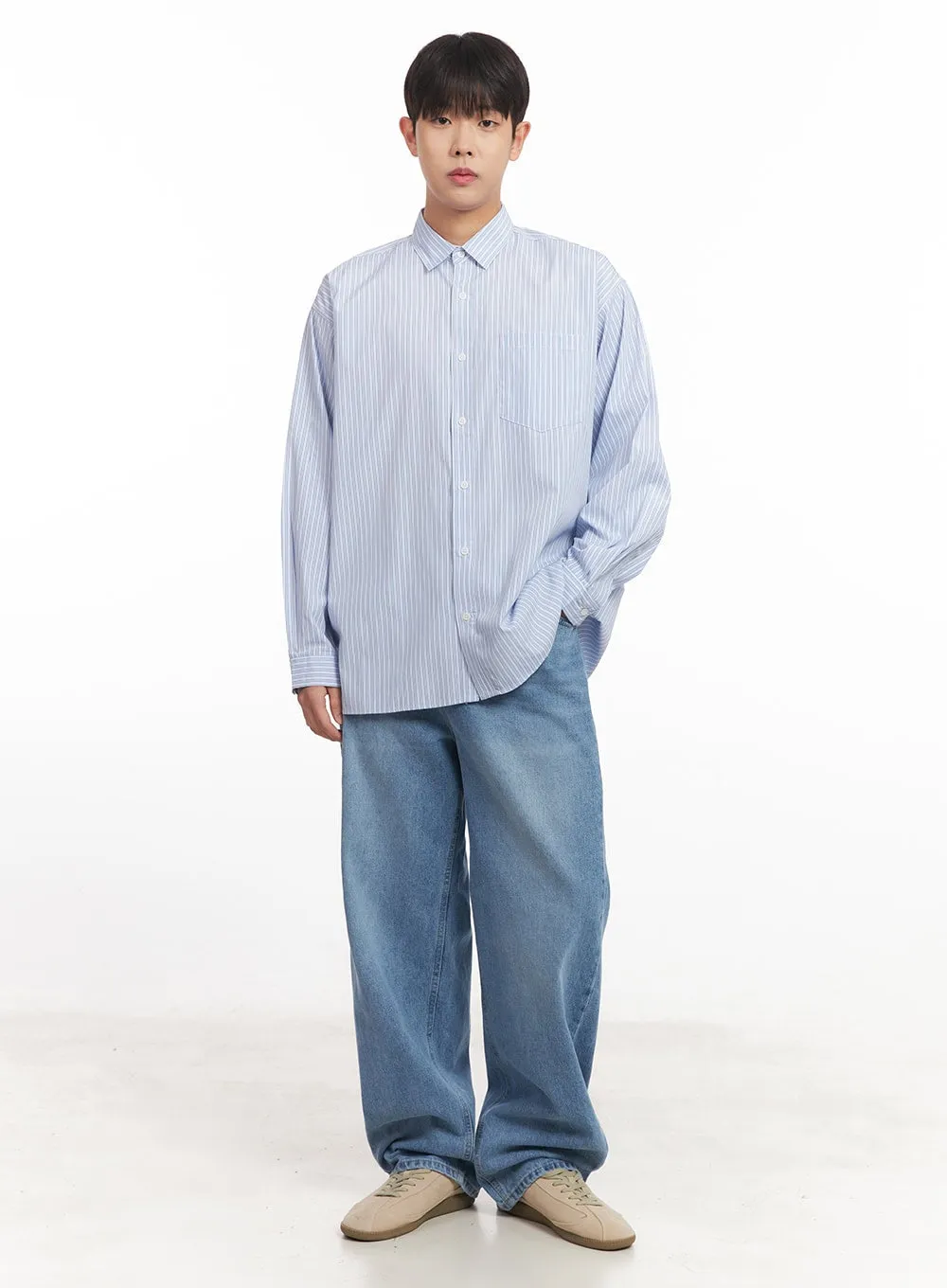 Men's Classic Stripe Collared Shirt IM527