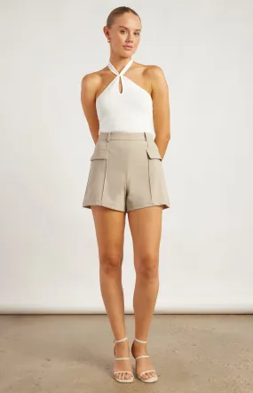 Misty Pintuck Shorts - Stone