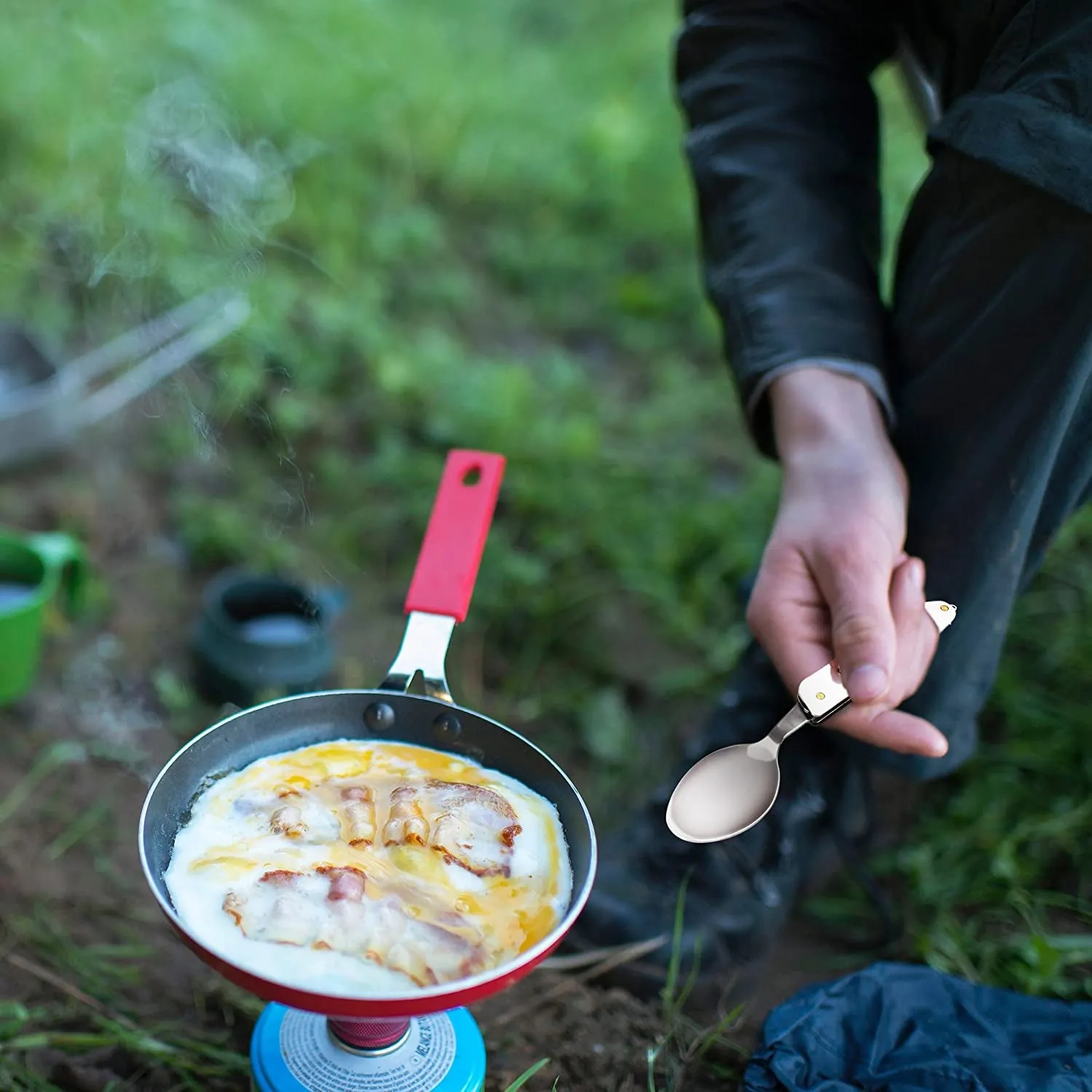 Orblue 4-in-1 Camping Utensils – Compact, Durable, Travel-Ready