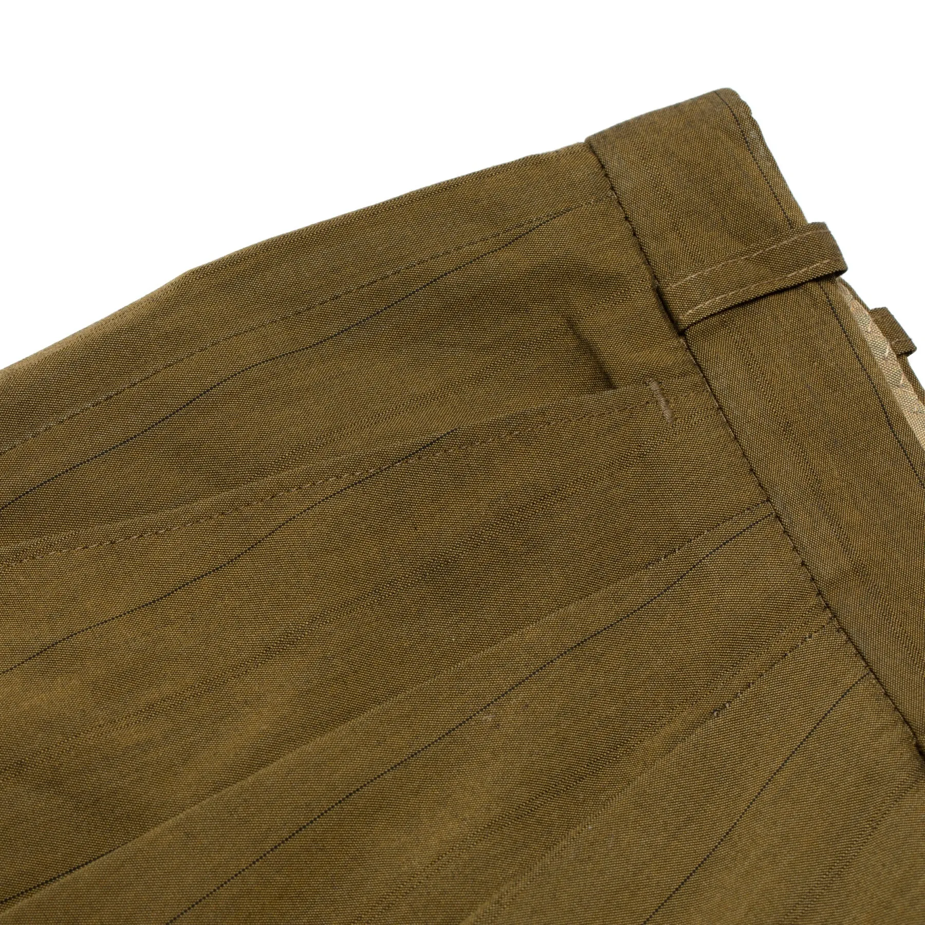 Oxford Weave, Pinstripe, Summer-Weight, Cuffed Hems