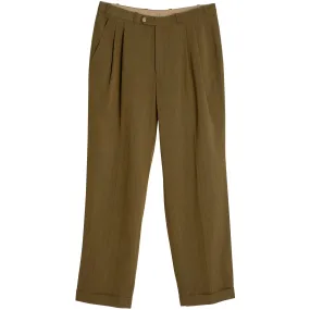 Oxford Weave, Pinstripe, Summer-Weight, Cuffed Hems