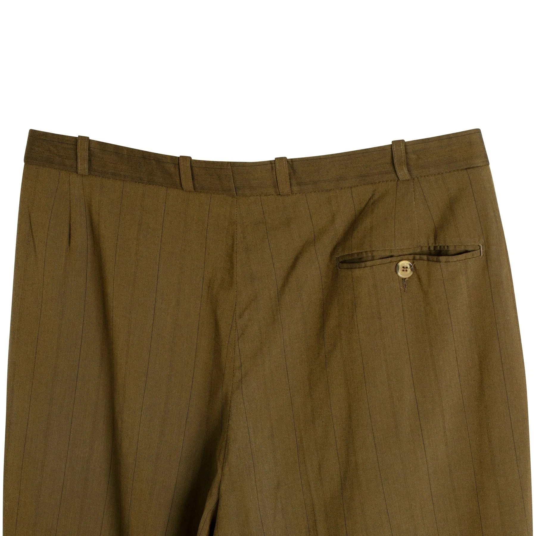 Oxford Weave, Pinstripe, Summer-Weight, Cuffed Hems