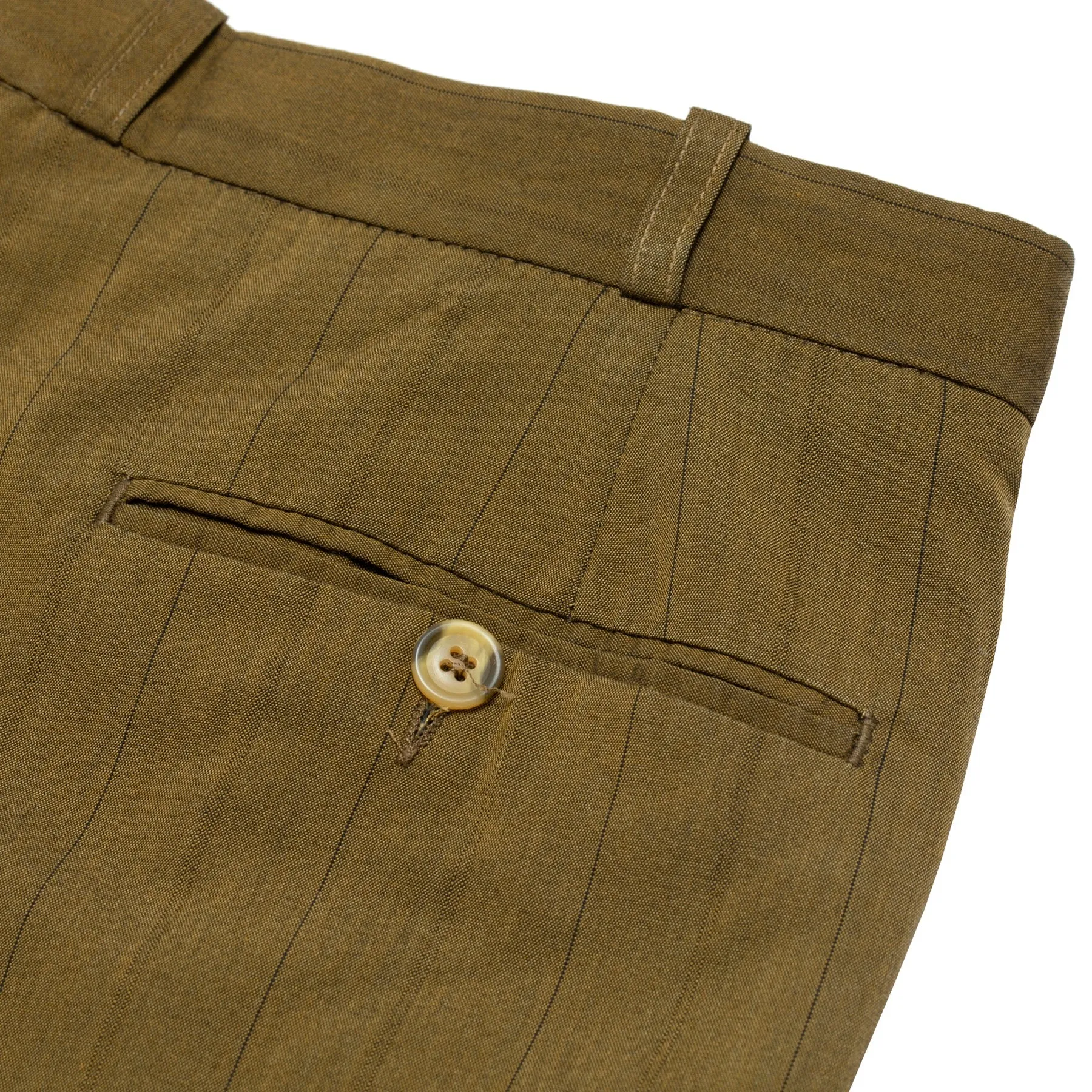 Oxford Weave, Pinstripe, Summer-Weight, Cuffed Hems
