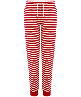 Red/White Stripes - Women's cuffed lounge pants