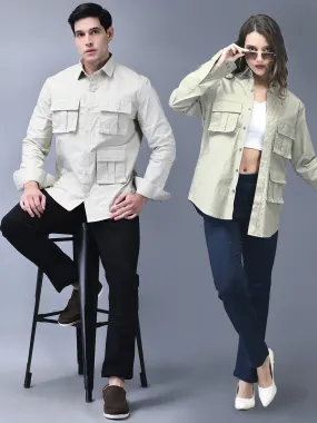 STYLISH BEIGE CARGO SHIRT