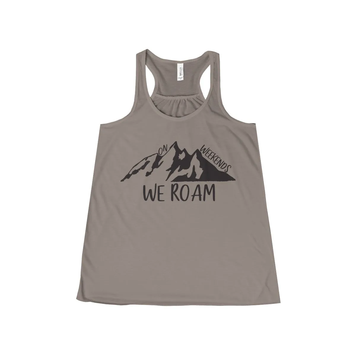 Women's On Weekends We Roam Flowy Racerback Tank