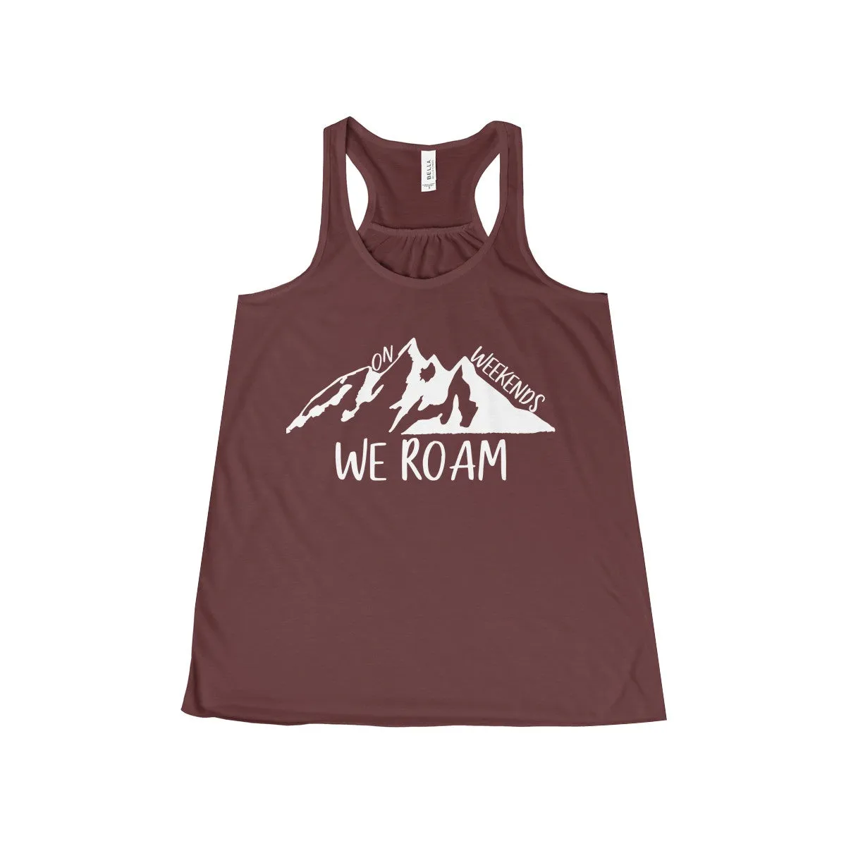 Women's On Weekends We Roam Flowy Racerback Tank
