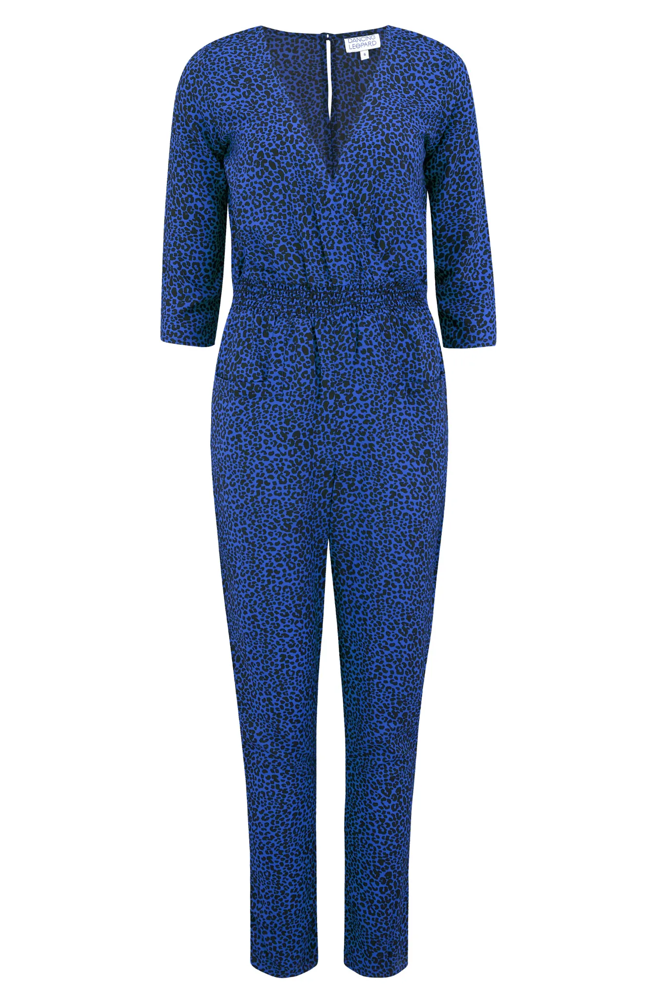 Zion Jumpsuit In Blue Ditzy Leopard